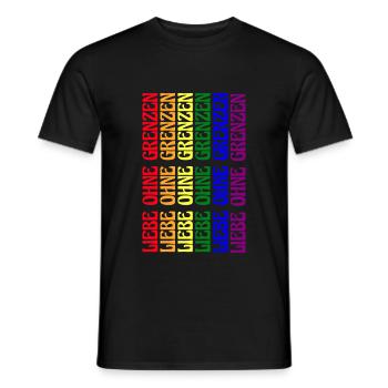 Liebe ohne Grenzen - Pride Month - Männer T-Shirt - Schwarz - Vorne - AI Model Male 178 light (178cm)