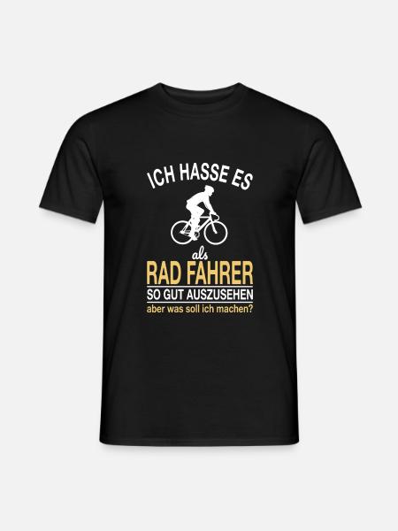 Lustiger Rad Fahrer Spruch - Männer T-Shirt - Schwarz