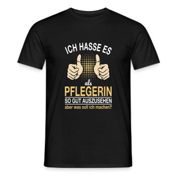 Pflegerin Spruch - Männer T-Shirt - Schwarz - Vorne - AI Model Male 178 light (178cm)