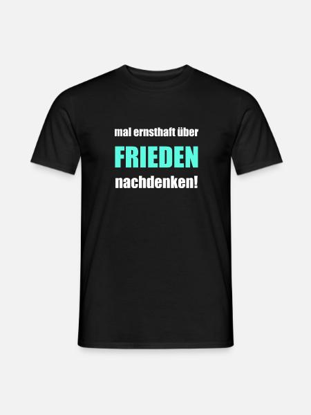 Etwas für den Frieden tun - endlich Frieden - Männer T-Shirt - Schwarz