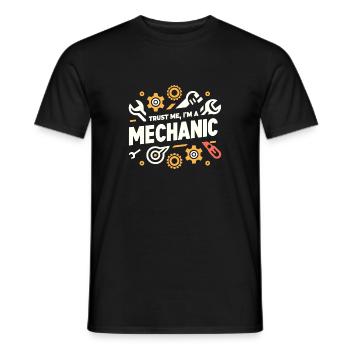 Vertrauen Sie mir, ich bin Mechaniker. - Männer T-Shirt - Schwarz - Vorne - AI Model Male 178 light (178cm)