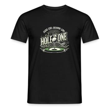 Fragen Sie mich nach meinem Hole In One - Männer T-Shirt - Schwarz - Vorne - AI Model Male 178 light (178cm)