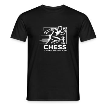 Schach ist Wissenschaft und Sport in einem - Männer T-Shirt - Schwarz - Vorne - AI Model Male 178 light (178cm)