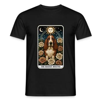 Basset - Männer T-Shirt - Schwarz - Vorne - AI Model Male 178 light (178cm)
