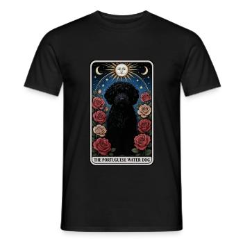 Portugiesischer Wasserhund - Männer T-Shirt - Schwarz - Vorne - AI Model Male 178 light (178cm)