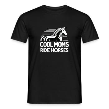 Coole Mütter reiten auf Pferden - Männer T-Shirt - Schwarz - Vorne - AI Model Male 178 light (178cm)