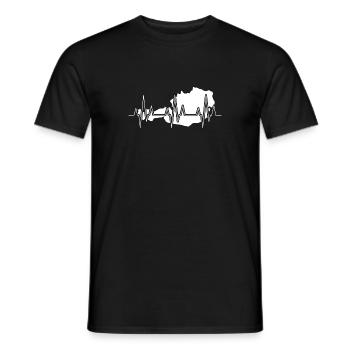 Autriche - T-shirt homme - noir - Devant - AI Model Male 178 light (178cm)