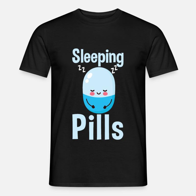 Schlaftabletten Student - Männer T-Shirt - Schwarz