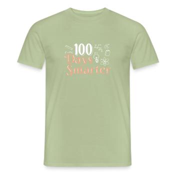 100 Days Of School - Men's T-Shirt - sage - Front - AI Model Male 178 light (178cm)