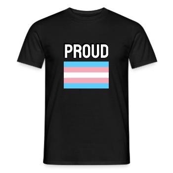 Trans Pride Transpride Flagge Stolz - Männer T-Shirt - Schwarz - Vorne - AI Model Male 178 light (178cm)