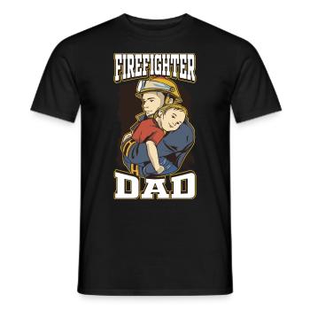 Service d’incendie Papa Fête des pères - T-shirt homme - noir - Devant - AI Model Male 178 light (178cm)
