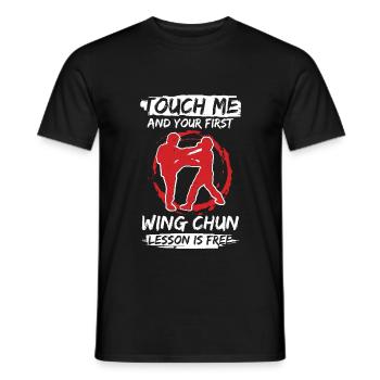 Wing Chun Humor Für Kampfsportler - Männer T-Shirt - Schwarz - Vorne - AI Model Male 178 light (178cm)