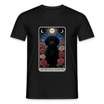 Portugiesischer Wasserhund - Männer T-Shirt - Schwarz - Vorne - AI Model Male 178 light (178cm)