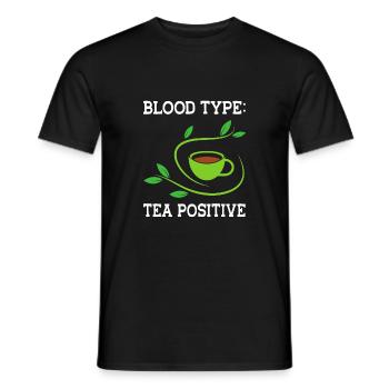 Blood Type Sweet Tea Tea Lover Green Tea Black Tea - Männer T-Shirt - Schwarz - Vorne - AI Model Male 178 light (178cm)