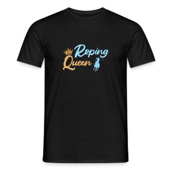 Team Roping - Männer T-Shirt - Schwarz - Vorne - AI Model Male 178 light (178cm)