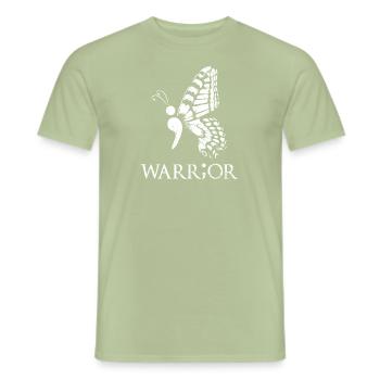 Guerrier Demi-Colonne Papillon - T-shirt homme - vert sauge - Devant - AI Model Male 178 light (178cm)