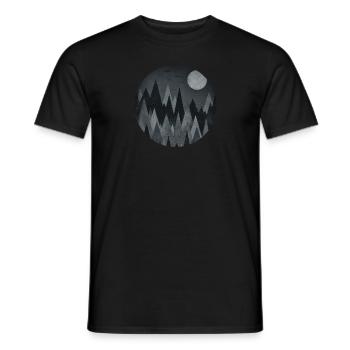 Black & White Triangles Abstract mountains design - T-shirt homme - noir - Devant - AI Model Male 178 light (178cm)