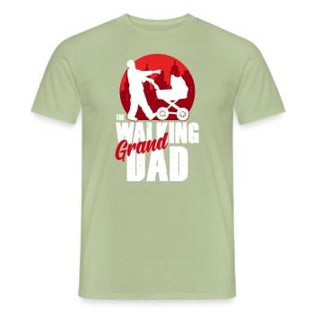 Walking Grand Dad - Grandpa Grandpa Gift Zombie - Men's T-Shirt - sage - Front - AI Model Male 178 light (178cm)