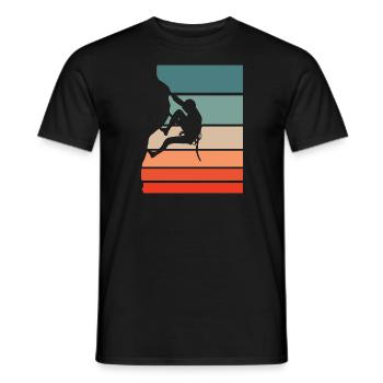 Klettern Retro Style Vintage - Männer T-Shirt - Schwarz - Vorne - AI Model Male 178 light (178cm)
