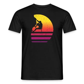 Klettern Retro Style Vintage - Männer T-Shirt - Schwarz - Vorne - AI Model Male 178 light (178cm)