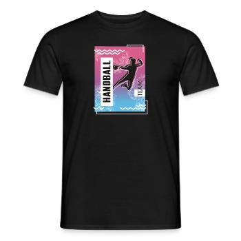 Handball Team Spielerin - Männer T-Shirt - Schwarz - Vorne - AI Model Male 178 light (178cm)