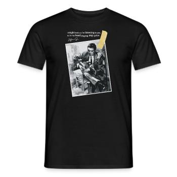 Gitarrist Gitarrist spielt Gitarre Geschenk - Männer T-Shirt - Schwarz - Vorne - AI Model Male 178 light (178cm)