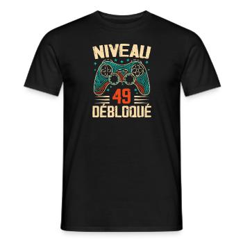 1975 49th Anniversary Gifts, 49 Year Adventure - Men's T-Shirt - black - Front - AI Model Male 178 light (178cm)