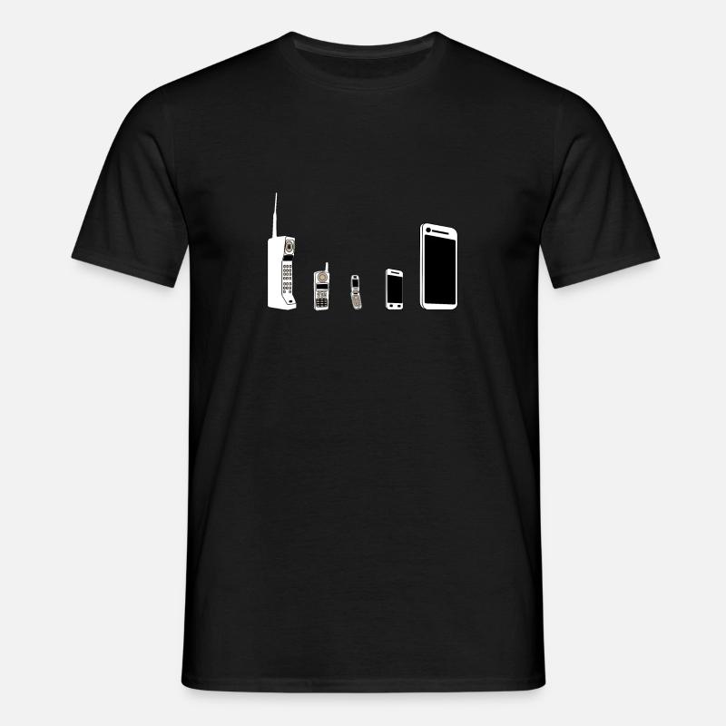 Handy Evolution - Männer T-Shirt - Schwarz