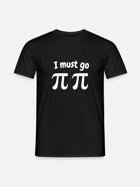 pi witz WC Toilette Mathe - Männer T-Shirt - Schwarz