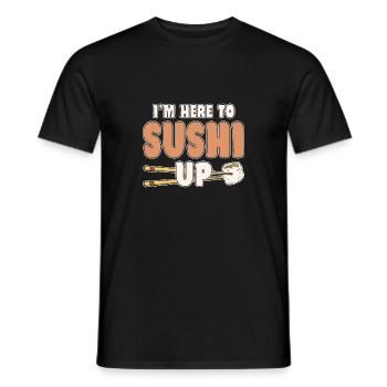 Sushi Lover I´m Here To Sushi Up - Männer T-Shirt - Schwarz - Vorne - AI Model Male 178 light (178cm)
