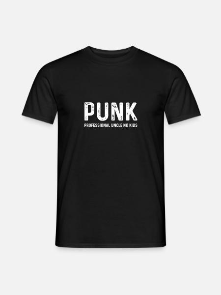 Punk Professioneller Onkel Keine Kinder Lustiger Onkel - Männer T-Shirt - Schwarz