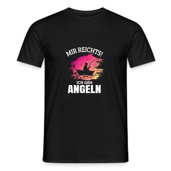 Angler Sprüche Mir Reichts Ich Geh Angeln Geschenk - Männer T-Shirt - Schwarz - Vorne - AI Model Male 178 light (178cm)