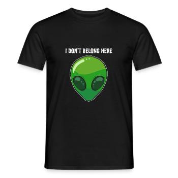 Geh nicht hierher. Loner oder schüchterne Person G - Männer T-Shirt - Schwarz - Vorne - AI Model Male 178 light (178cm)