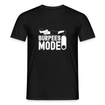 Gym Junkies Burpees Mode On Calisthenics Fitness - Men's T-Shirt - black - Front - AI Model Male 178 light (178cm)
