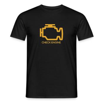 Vérifier le moteur - T-shirt homme - noir - Devant - AI Model Male 178 light (178cm)