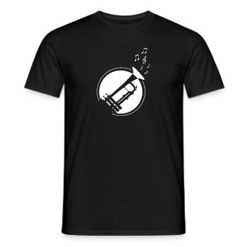I love my trumpet gift trumpeter - Men's T-Shirt - black - Front - AI Model Male 178 light (178cm)