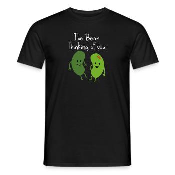 Friendship bean thought relationship idea - Men's T-Shirt - black - Front - AI Model Male 178 light (178cm)