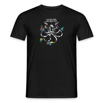 Octopus Geschenk Soldat Wasserpistole Pistole Sohn - Männer T-Shirt - Schwarz - Vorne - AI Model Male 178 light (178cm)