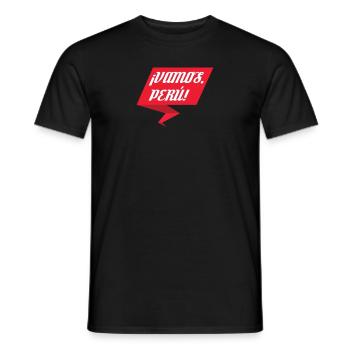 Saying speech bubble gift Peru WM Patriot Fan - Men's T-Shirt - black - Front - AI Model Male 178 light (178cm)
