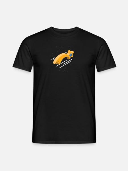 Komet Sternschnuppe Betlehem Himmel Stern Wunsch - Männer T-Shirt - Schwarz