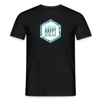 Geschenk Spruch Delfin Urlaub Meer Karibik Ozean - Männer T-Shirt - Schwarz - Vorne - AI Model Male 178 light (178cm)