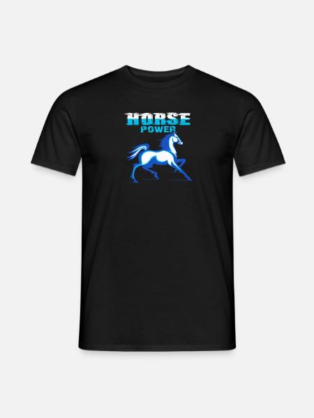 Pferd - Männer T-Shirt - Schwarz