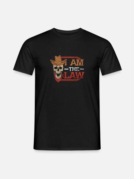 Cowboy Wild West États-Unis Horse Sheriff Law - T-shirt homme - noir
