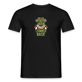 Once You Lumberjack You Never Lumberback - T-shirt homme - noir - Devant - AI Model Male 178 light (178cm)