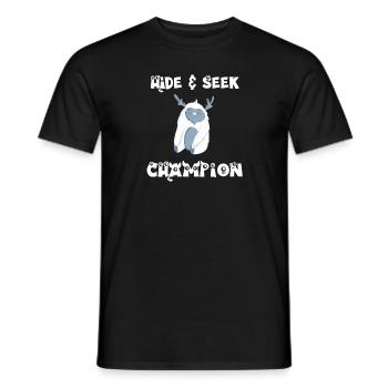Hide and Seek Yeti - Männer T-Shirt - Schwarz - Vorne - AI Model Male 178 light (178cm)