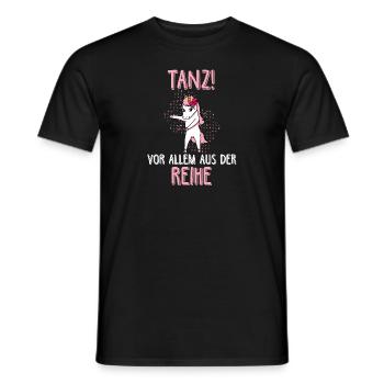 Unicorn unicorns dance especially out of line - Men's T-Shirt - black - Front - AI Model Male 178 light (178cm)