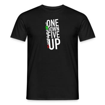 One down five up – 1N23456 - Men's T-Shirt - black - Front - AI Model Male 178 light (178cm)