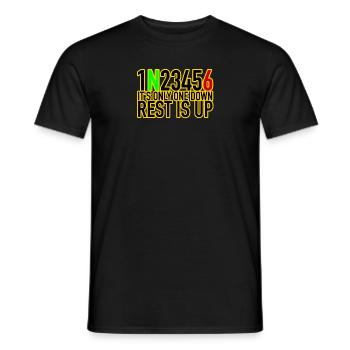 1N23456 - Männer T-Shirt - Schwarz - Vorne - AI Model Male 178 light (178cm)