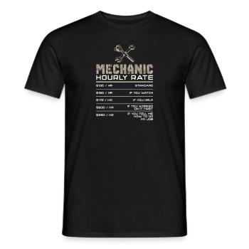 Mechanic Mechanics Repair Vintage Gift - Men's T-Shirt - black - Front - AI Model Male 178 light (178cm)