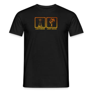 lighthouse - Men's T-Shirt - black - Front - AI Model Male 178 light (178cm)